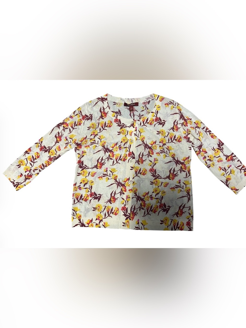 Max Mara Original Floral Print Light Cardigan One Size - Excellent